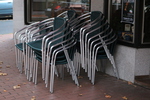 Модерен алуминиев стол за заведение